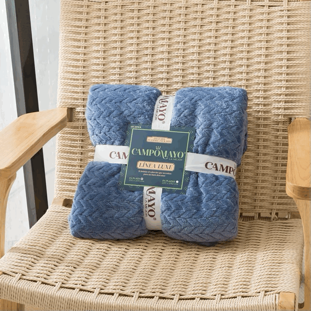 Frazada Flannel línea Luxe trama espiga - Campomayo