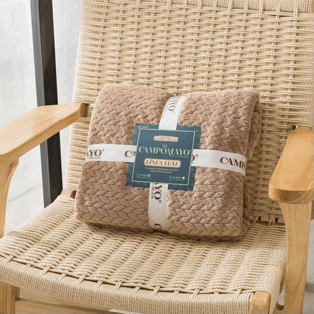 Frazada Flannel línea Luxe trama espiga - Campomayo