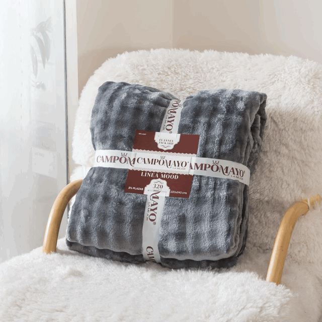 Frazada flannel Jackard línea Mood - Campomayo