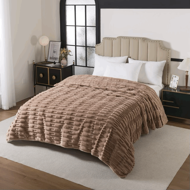 Frazada flannel Jackard línea Merina - Campomayo