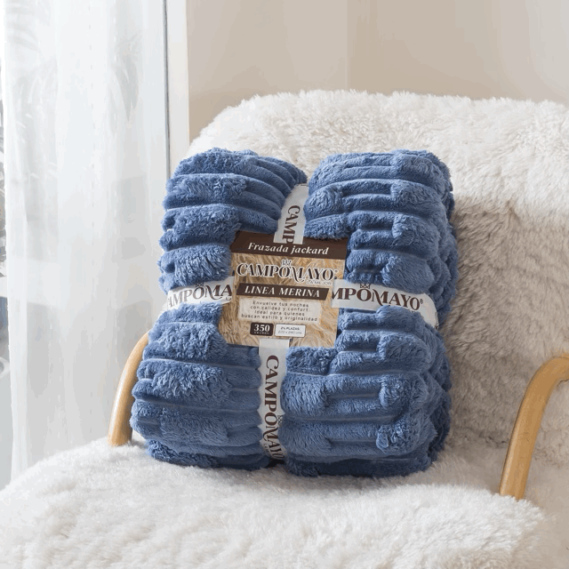 Frazada flannel Jackard línea Merina - Campomayo