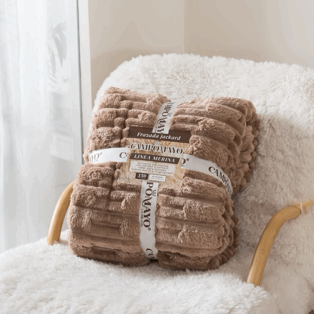 Frazada flannel Jackard línea Merina - Campomayo