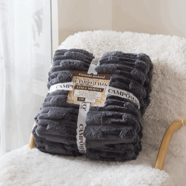 Frazada flannel Jackard línea Merina - Campomayo