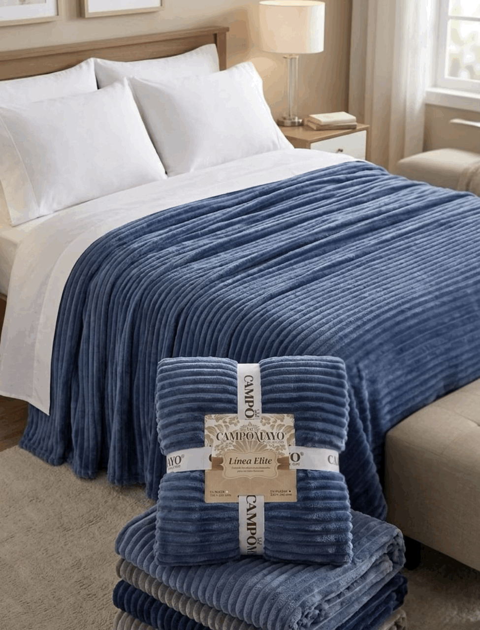 Frazada Acanalada flannel Jackard línea Elite - Campomayo