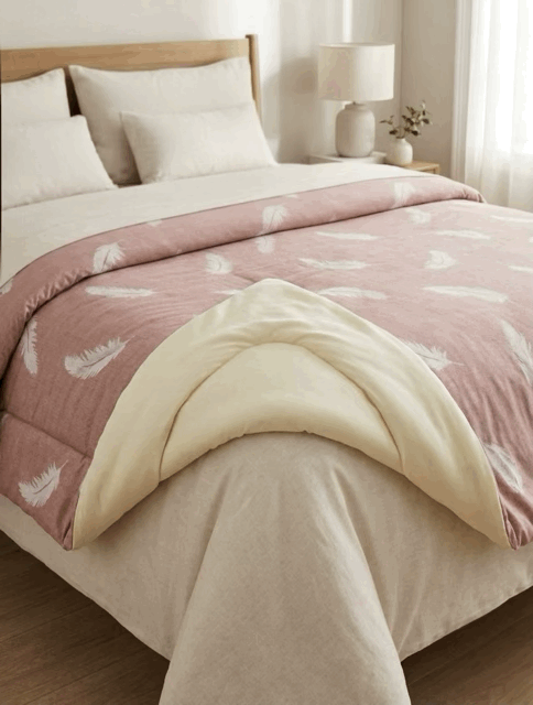 Acolchado Simil Plumas Doble Faz con relleno - Dracar Noar