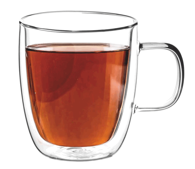 Set x2 Tazas de Vidrio Doble Pared: 350 ml