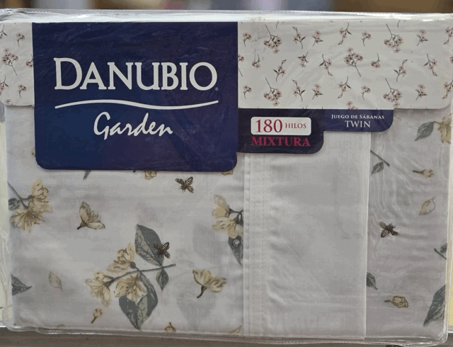 Juego de Sábanas Danubio Línea Garden: 100% Algodón - 180 Hilos
