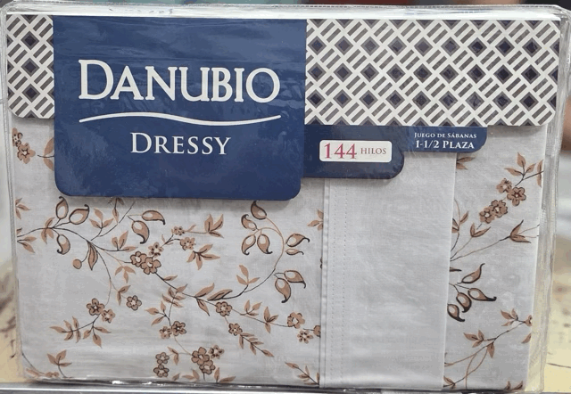 Juego de Sábanas 100% Algodón 144H - Danubio línea Dressy