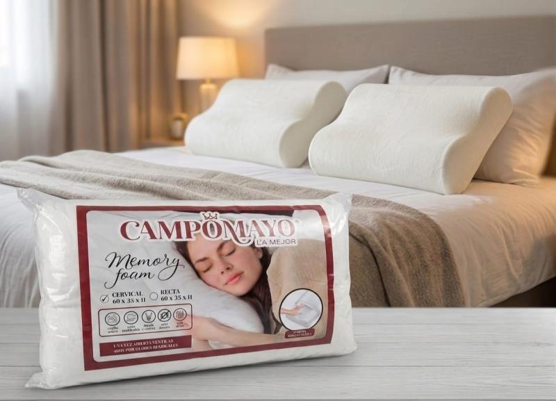 Almohada Memory Foam Cervical o Recta o Jackard - Campomayo