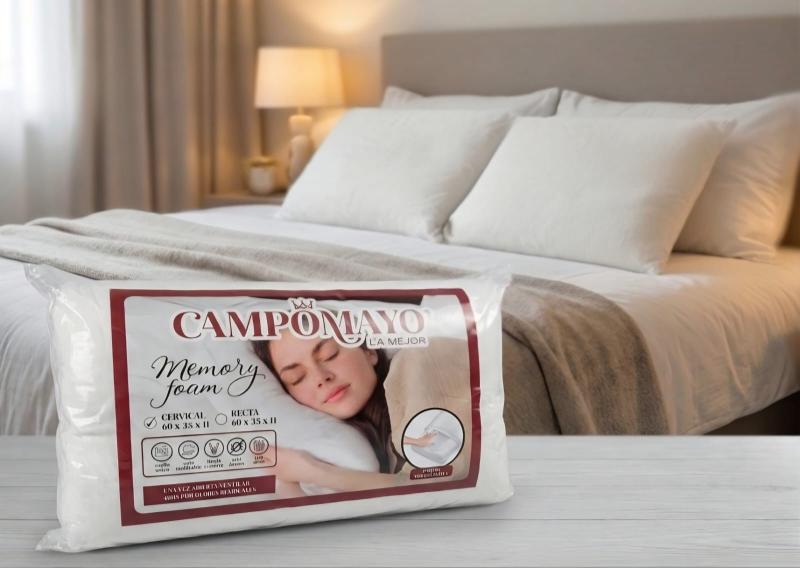 Almohada Memory Foam Cervical o Recta o Jackard - Campomayo