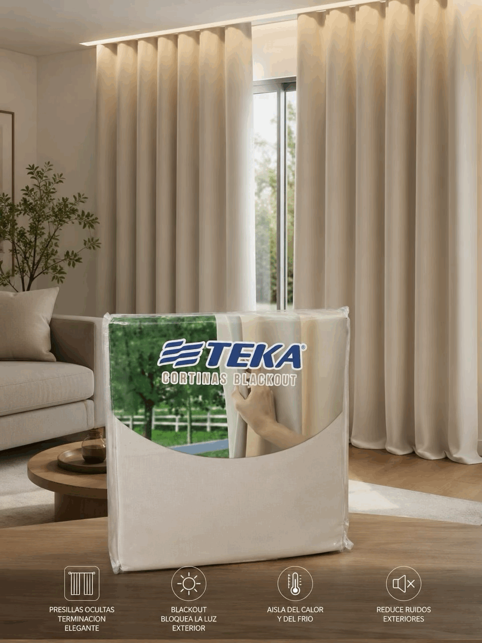 Cortina Blackout Textil - Teka