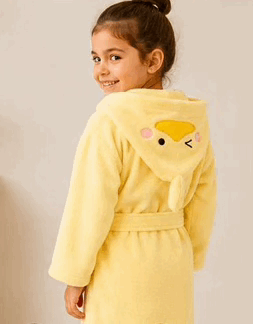 Bata de Baño y Playera Infantil Bordada - Teka