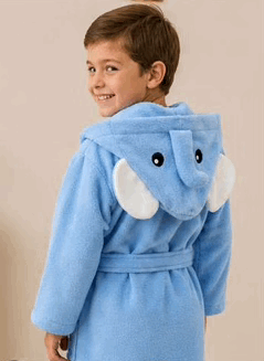 Bata de Baño y Playera Infantil Bordada - Teka