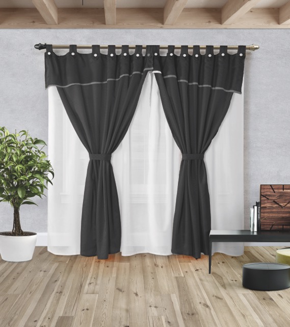 Cortina línea Egeo 2 Paños - Flor Giavanni