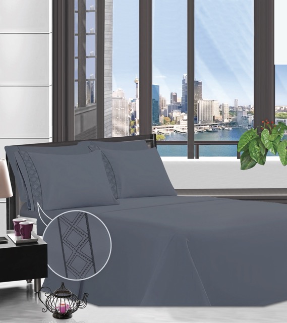 Juego de Sábanas Sauvignon Bordada 300H - Campomayo