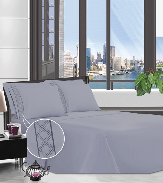 Juego de Sábanas Sauvignon Bordada 300H - Campomayo