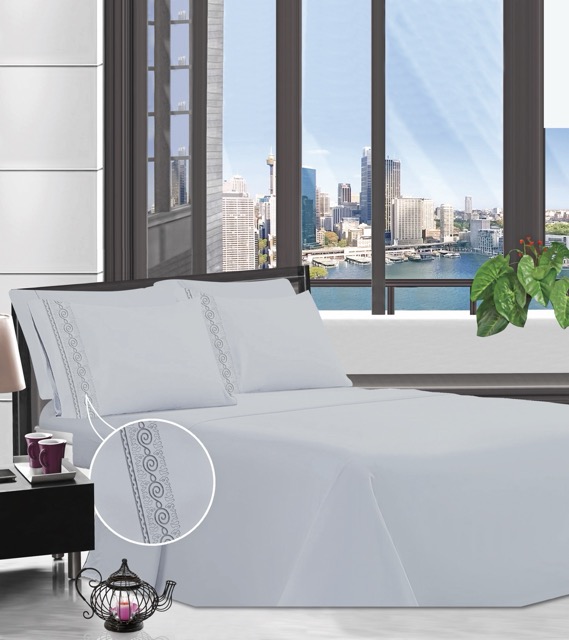 Juego de Sábanas Sauvignon Bordada 300H - Campomayo