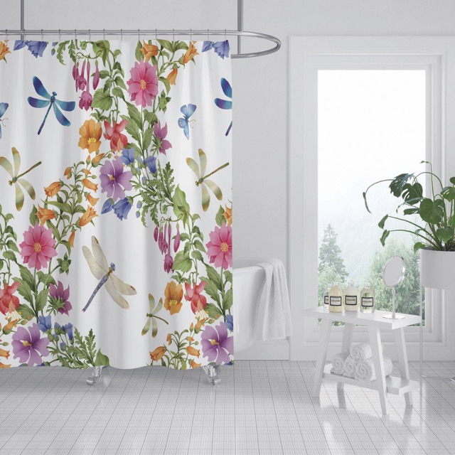 Cortina de Baño Teflón Programada con 12 Ganchos - Campomayo