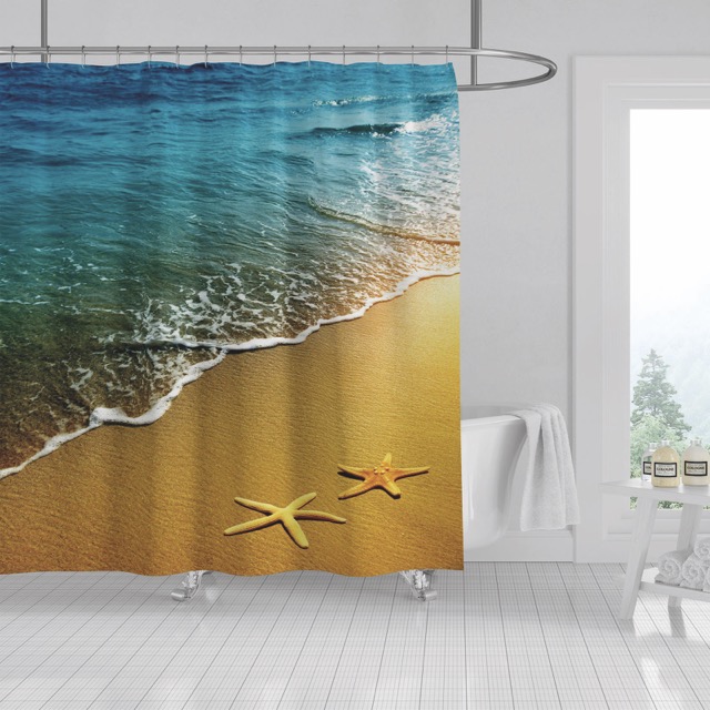 Cortina de Baño Teflón Programada con 12 Ganchos - Campomayo