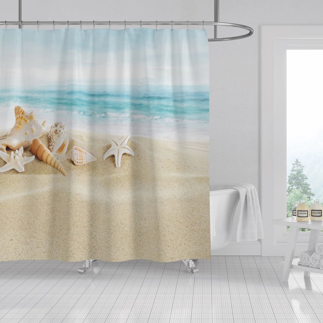 Cortina de Baño Teflón Programada con 12 Ganchos - Campomayo