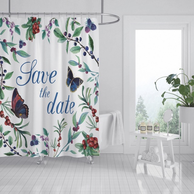 Cortina de Baño Teflón Programada con 12 Ganchos - Campomayo