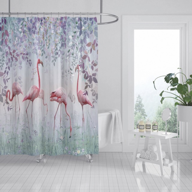 Cortina de Baño Teflón Programada con 12 Ganchos - Campomayo