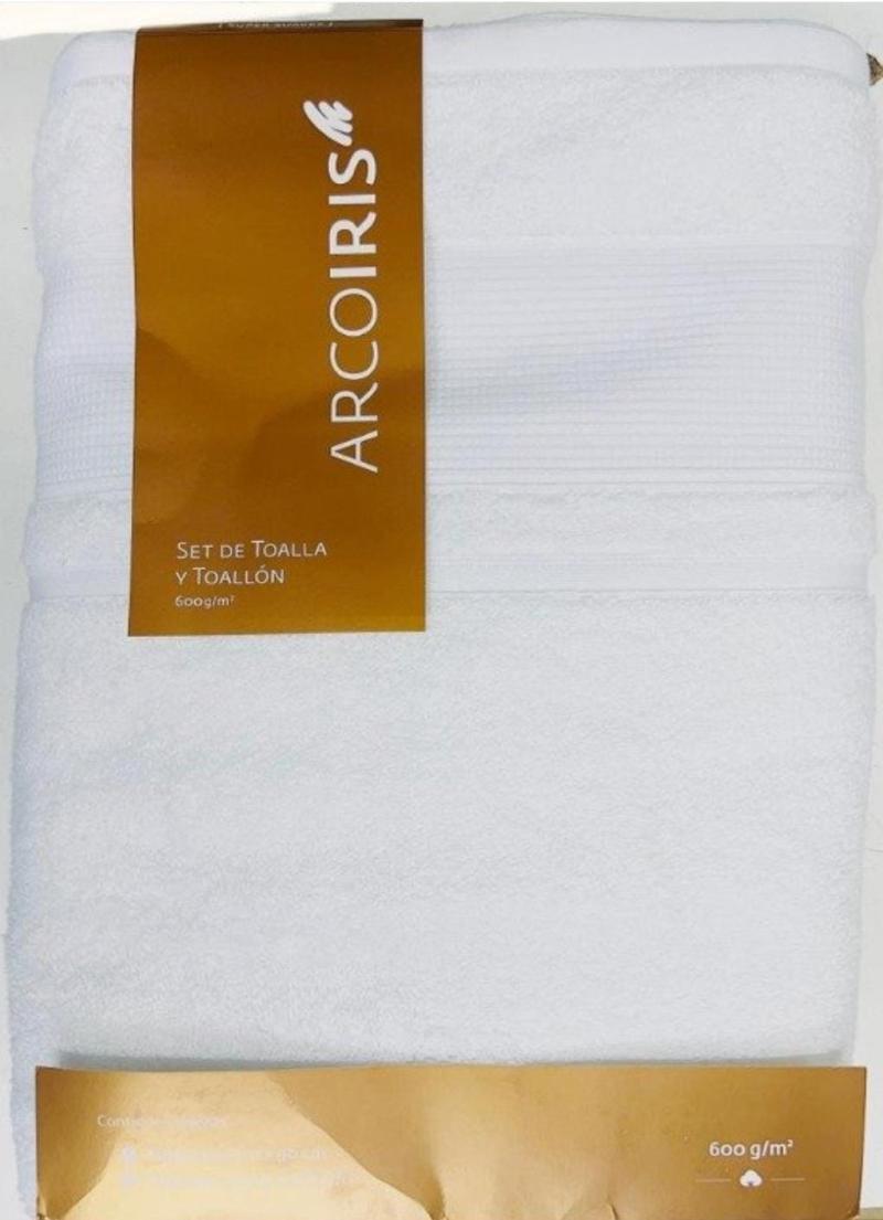 Juego de Toalla y Toallón 600G - Arco Iris Premium