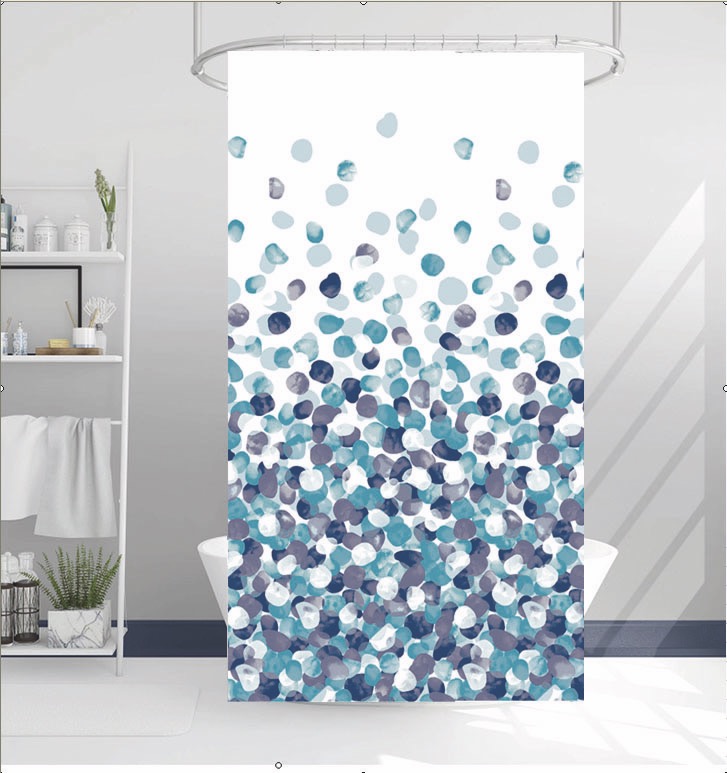 Cortina de Baño Teflón Antiadherente con 12 Ganchos - Campomayo