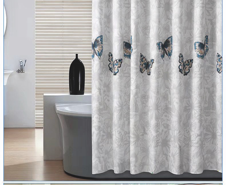 Cortina de Baño Teflón Antiadherente con 12 Ganchos - Campomayo