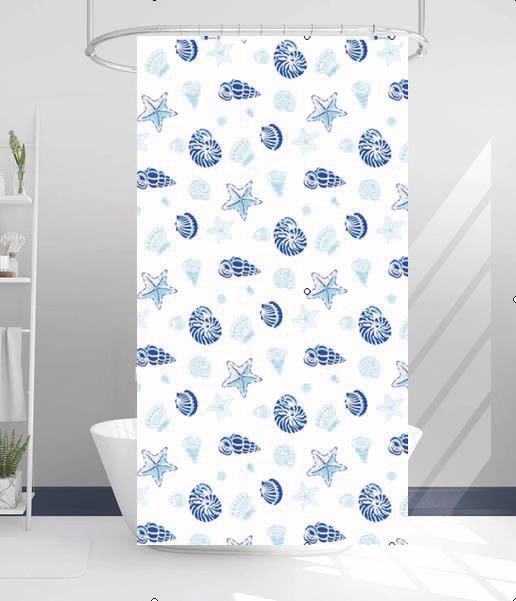 Cortina de Baño Teflón Antiadherente con 12 Ganchos - Campomayo