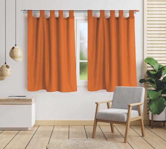 Cortina Tropical Lisa Corta 2 Paños - Flor Giavanni