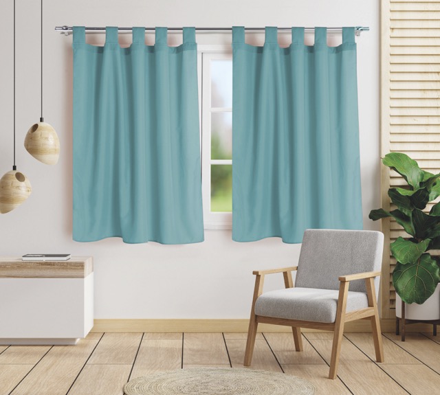 Cortina Tropical Lisa Corta 2 Paños - Flor Giavanni