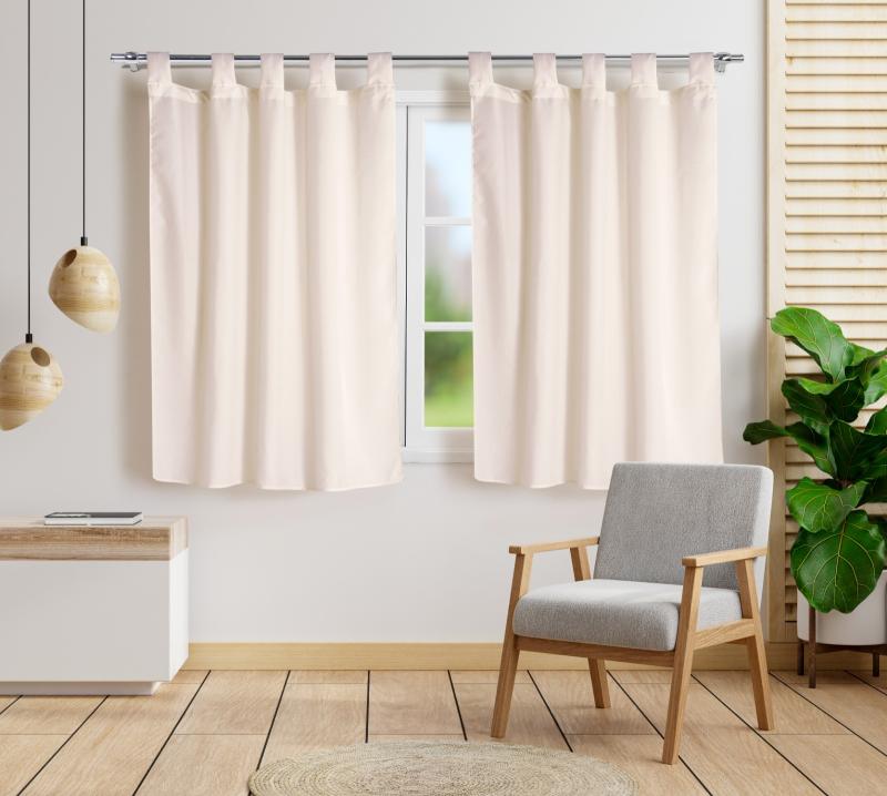 Cortina Tropical Lisa Corta 2 Paños - Flor Giavanni