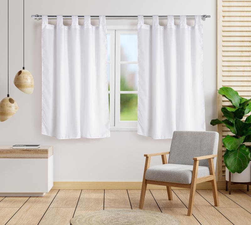 Cortina Tropical Lisa Corta 2 Paños - Flor Giavanni