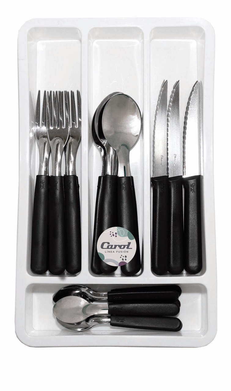 JUEGO DE CUBIERTOS 24 PIEZAS CON CUBIERTERO