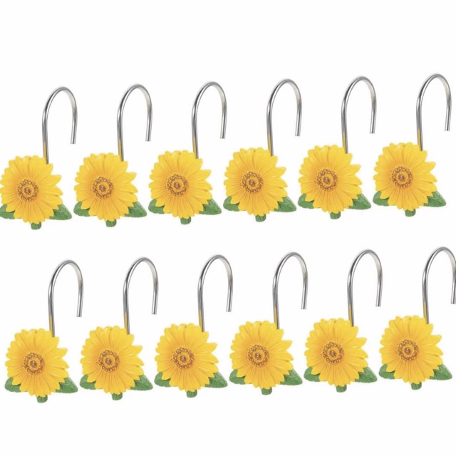 X12 Ganchos de Resina para Cortina de Baño - Campomayo