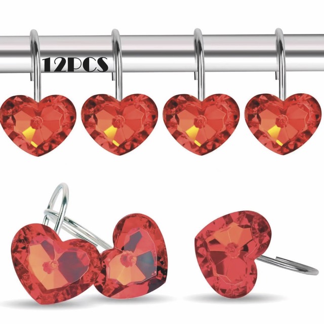 X12 Ganchos de Resina para Cortina de Baño - Campomayo