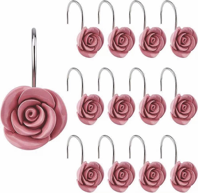 X12 Ganchos de Resina para Cortina de Baño - Campomayo