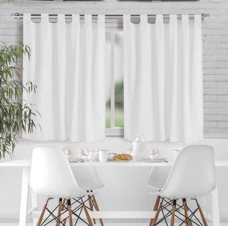 Cortina línea Madrás Corta 2 Paños - Dracar Noar