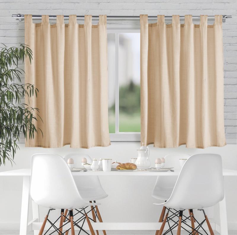 Cortina línea Madrás Corta 2 Paños - Dracar Noar