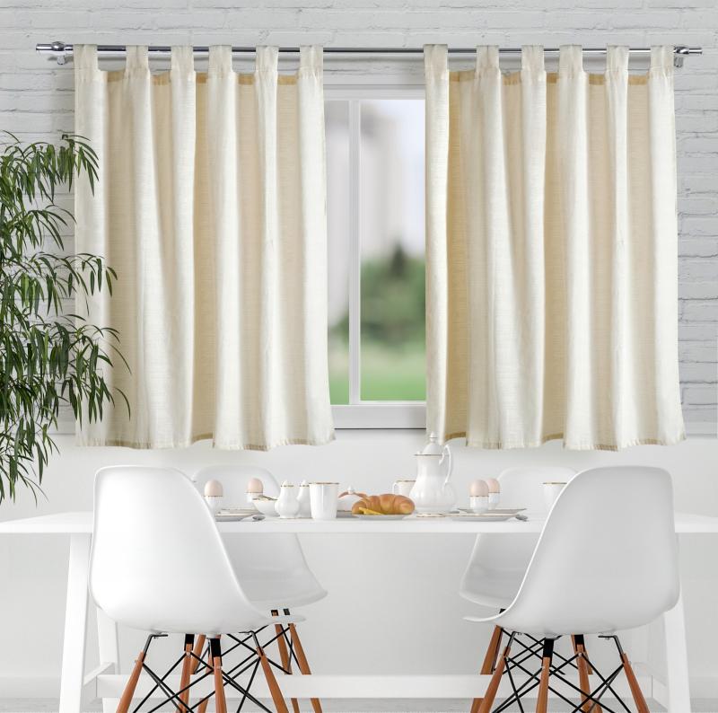 Cortina línea Madrás Corta 2 Paños - Dracar Noar