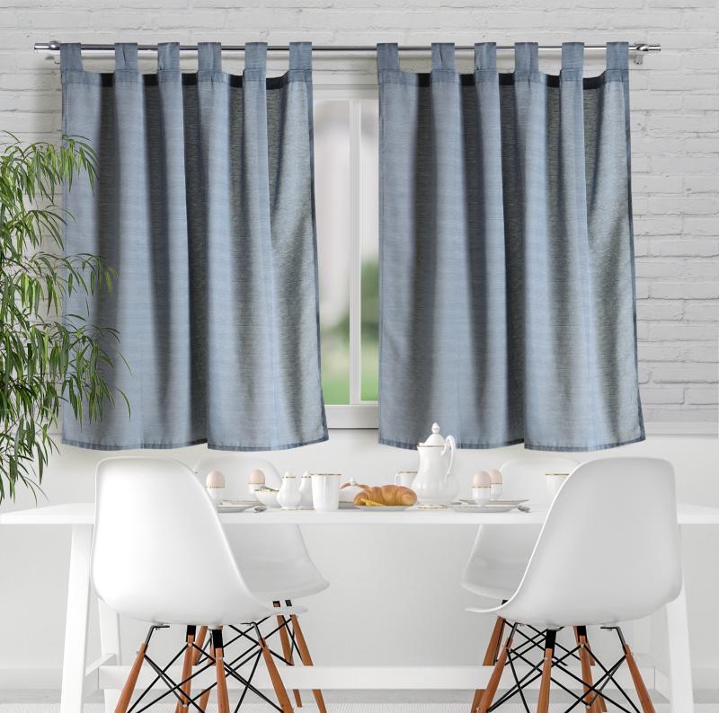 Cortina línea Madrás Corta 2 Paños - Dracar Noar