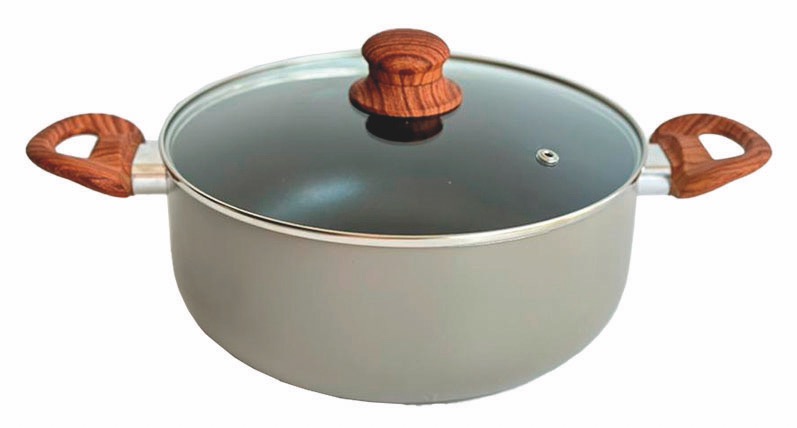 CACEROLA CHICA  CON TAPA DE VIDRIO ANTIADHERENTE CAROL