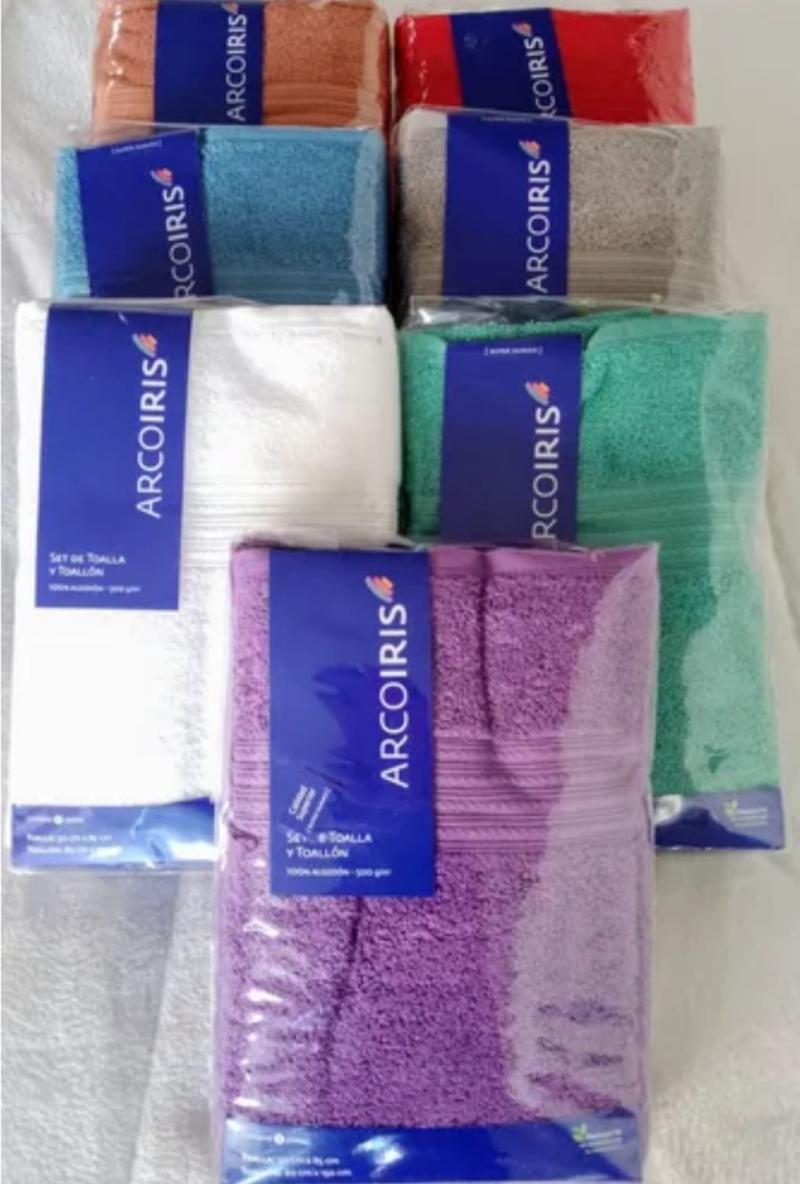 Juego de Toalla y Toallón 500G - Arco Iris TIM
