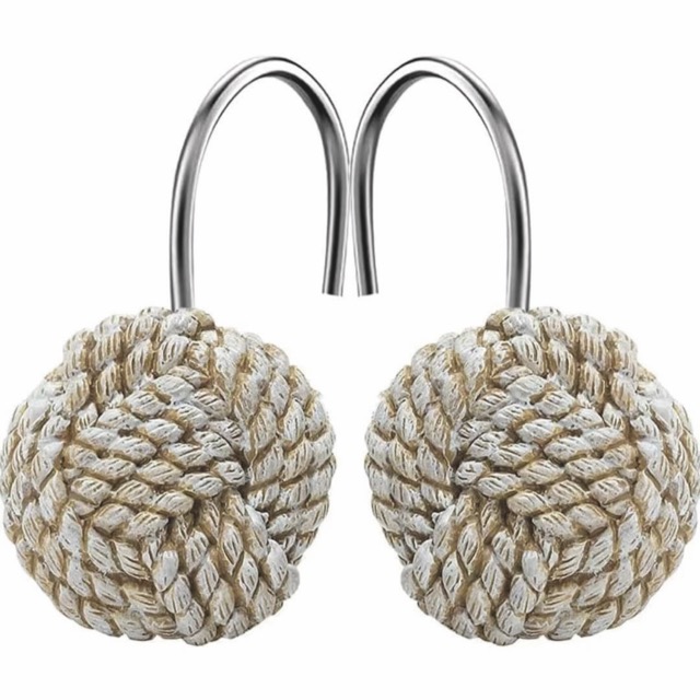 BULTO X50 - Ganchos de Resina X12 para Cortina de Baño - Campomayo