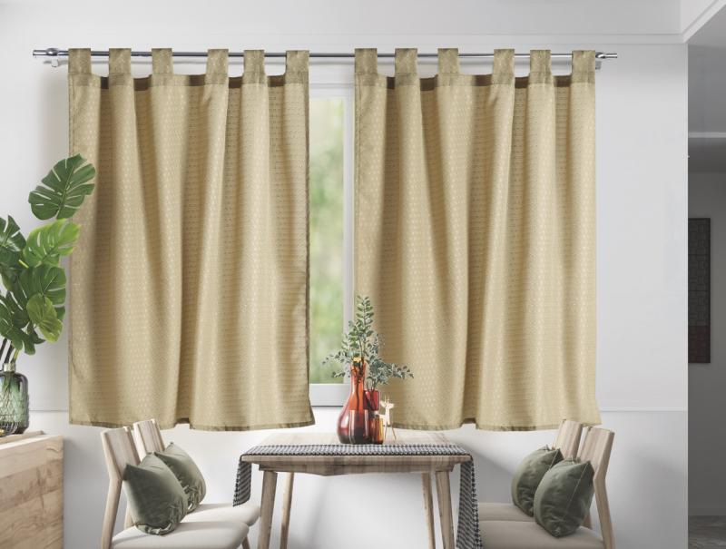 Cortina línea Motita Corta 2 Paños - Dracar Noar