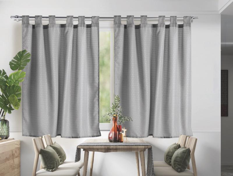 Cortina línea Motita Corta 2 Paños - Dracar Noar