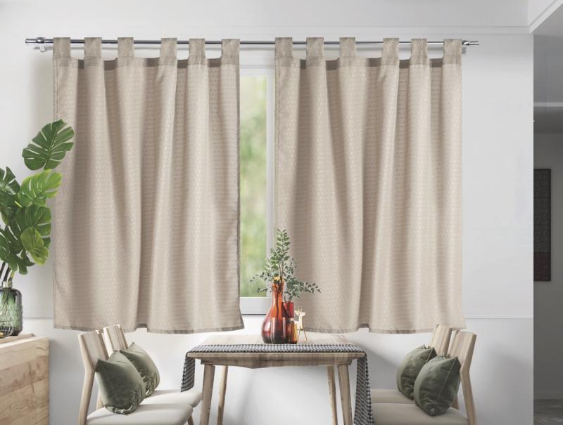 Cortina línea Motita Corta 2 Paños - Dracar Noar