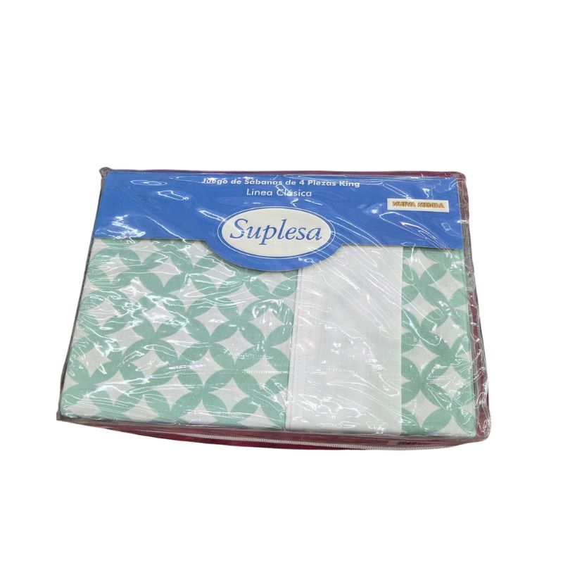 Juego de Sábanas 100% Algodón - King - Suplesa