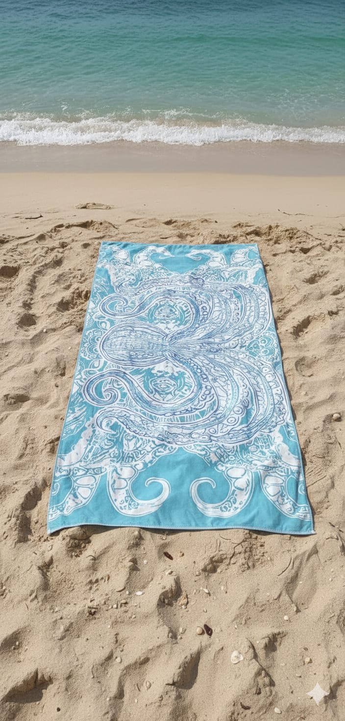 Toallón Playero Secado Rápido Estampado - Teka